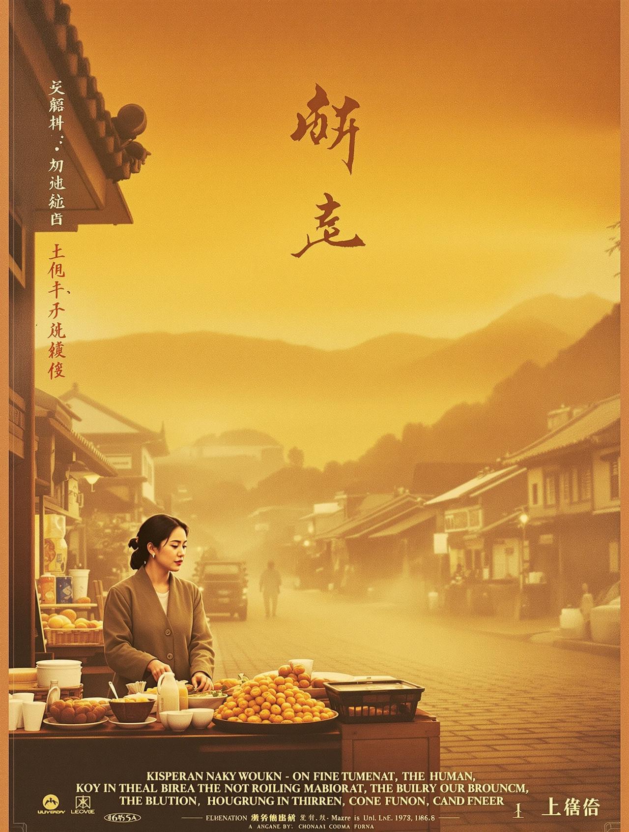 芙蓉镇 复古胶片影视海报